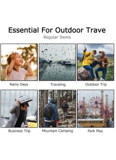 KASTWAVE 2 Pack Rain Ponchos, Black EVA Waterproof Festival Poncho for Men and Women, Lightweight Long Sleeves Emergency Rain Coat Reusable Hooded Raincoat for Adult and Youth in Outdoor Activities  - Image 3