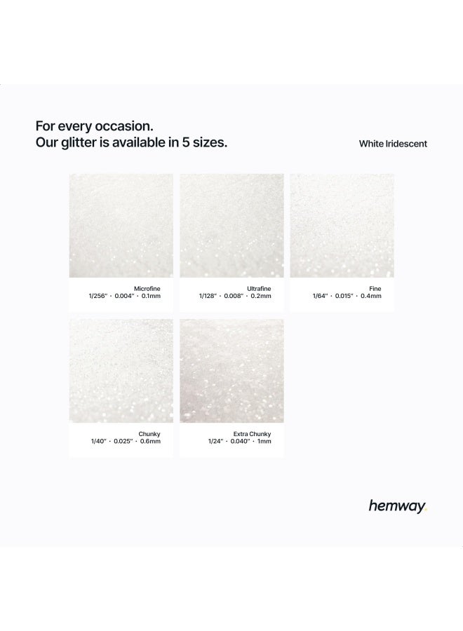 Hemway Glitter Paint Additive Glitter Crystals For Acrylic Paint Interior And Exterior Walls Wood Varnish Furniture Matte Gloss Satin Silk - 100G  3.5Oz - White Iridescent - Image 3