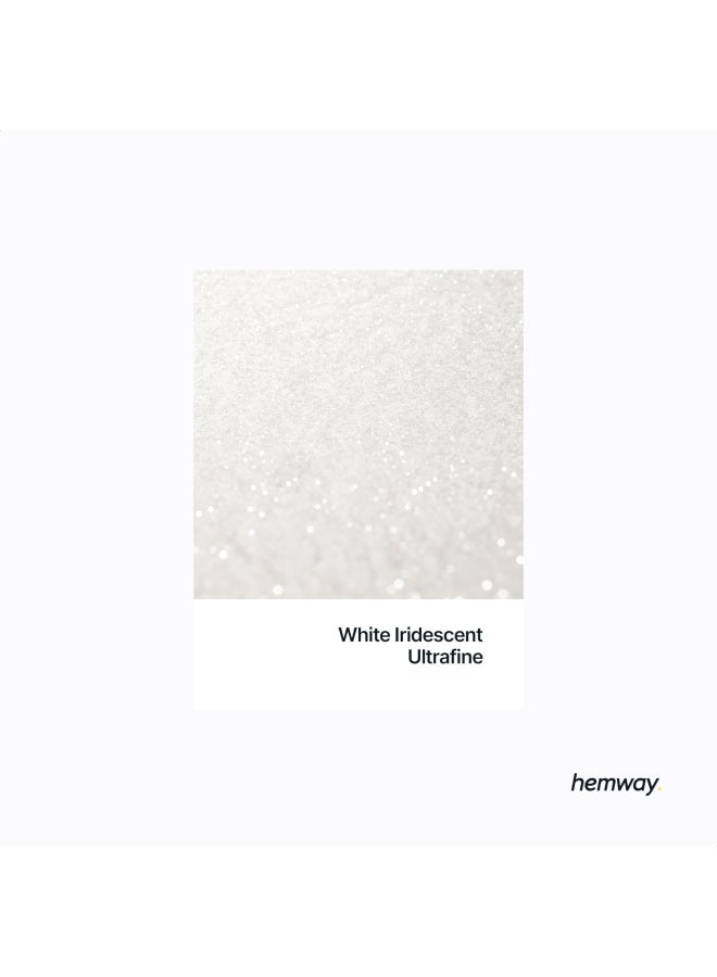 Hemway Glitter Paint Additive Glitter Crystals For Acrylic Paint Interior And Exterior Walls Wood Varnish Furniture Matte Gloss Satin Silk - 100G  3.5Oz - White Iridescent - Image 2