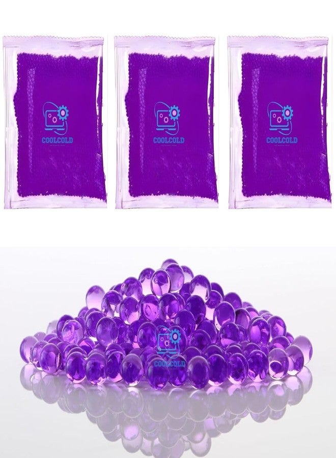 COOLCOLD Gel Blaster Refill Ammo - 30,000 Rounds of 7-8mm Non-Toxic Water Beads for Gel Guns - Safe for Adults 15+ - Transparent Blue Gel Bullets - Pack of 3 - Also Ideal as Home Decor Vase (Purple) - Image 1