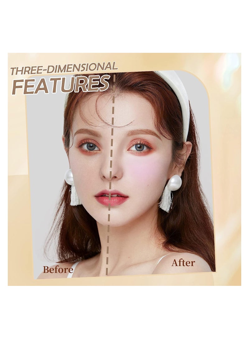 KASTWAVE Liquid Blush Highlighter Contour Set, Matte Long Lasting Purple Brighten Blush Highlighter, Matte Finish Liquid Contour, Waterproof Makeup Set, 3 Pcs - Image 2