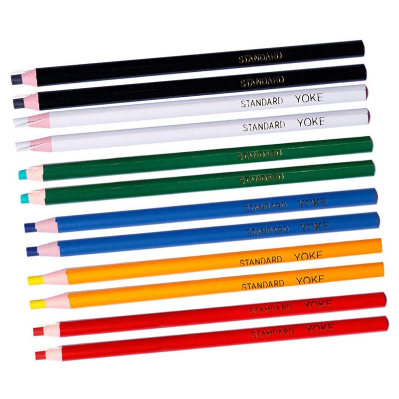 12 Pack Peel Off Wax Pencils No Sharpening Easy Pull Drawing Marking Tools for Tailors Artists - Image 2