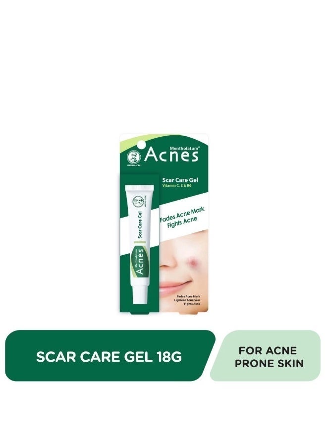 Mentholatum Acnes Scar Care Gel 18g, Acne Mark & Dark Spot Care, Acne Scar Treatment Gel with Vitamin C, Salicylic Acid, Vitamin E & Allantoin, Pore Care for Uneven Skin - Image 2