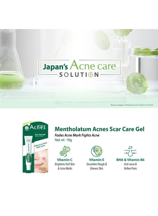 Mentholatum Acnes Scar Care Gel 18g, Acne Mark & Dark Spot Care, Acne Scar Treatment Gel with Vitamin C, Salicylic Acid, Vitamin E & Allantoin, Pore Care for Uneven Skin - Image 3