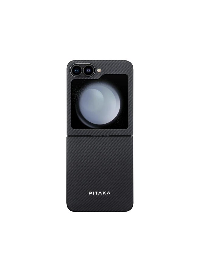 PITAKA Samsung Galaxy Z Flip6 Ultra-Slim Case 600D Black/Grey (Twill)