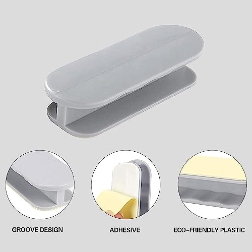 KPNG Self-Stick Instant Cabinet Drawer-Humanity Handle Helper Auxiliary for Kitchen Cabinet Knobs Drawer Window Sliding Door-Wardrobe Self-Stick Push Pull Helper Stick-on Handles (Grey, Pack of - 4) - Image 3
