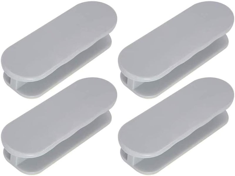KPNG Self-Stick Instant Cabinet Drawer-Humanity Handle Helper Auxiliary for Kitchen Cabinet Knobs Drawer Window Sliding Door-Wardrobe Self-Stick Push Pull Helper Stick-on Handles (Grey, Pack of - 4) - Image 1