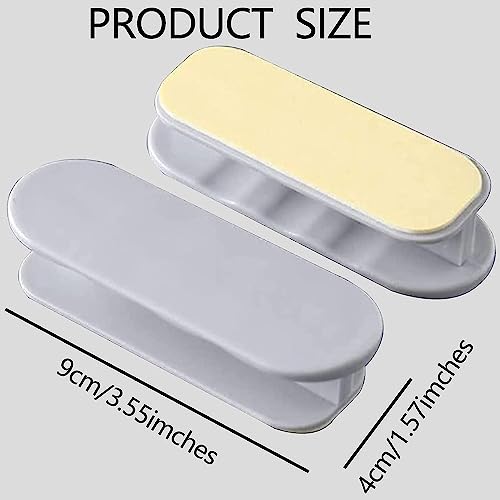KPNG Self-Stick Instant Cabinet Drawer-Humanity Handle Helper Auxiliary for Kitchen Cabinet Knobs Drawer Window Sliding Door-Wardrobe Self-Stick Push Pull Helper Stick-on Handles (Grey, Pack of - 4) - Image 2