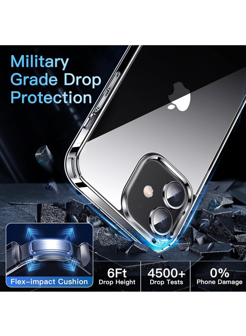 دوسالا جراب شفاف لهاتف iPhone 12 Pro، [تكنولوجيا Never Yellow] [حماية من الدرجة العسكرية 12 قدمًا] جراب شفاف رفيع للنساء والرجال لهاتف iPhone 12 Pro مقاس 6.1 بوصة، شفاف - Image 3