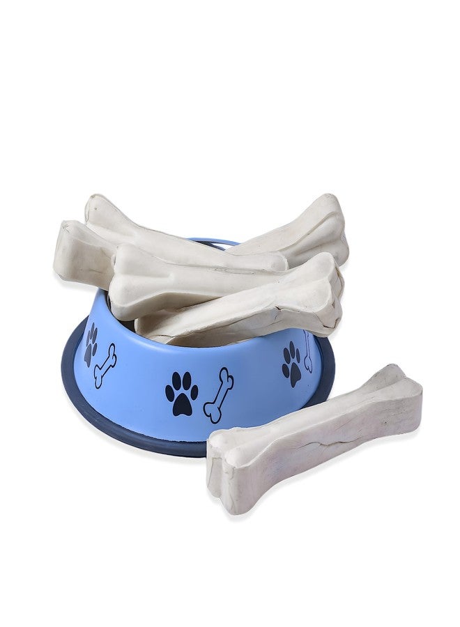 ADB CREATIONS Premium Chicken Flavour Rawhide Bones for Small Puppies - 8 Inch, 400GM Pack - Calcium-Rich Chew Treats for Strong Teeth & Gums - Ideal for All Breeds & Life Stages - Image 1