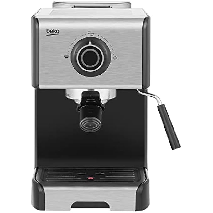 Beko Cep5152B Espresso Machine 15 Bar Pump Pressure One Touch Brews Espresso Removable Drip Tray  Water Tank Integrated Milk Steamer  Stainless Steel - Image 3