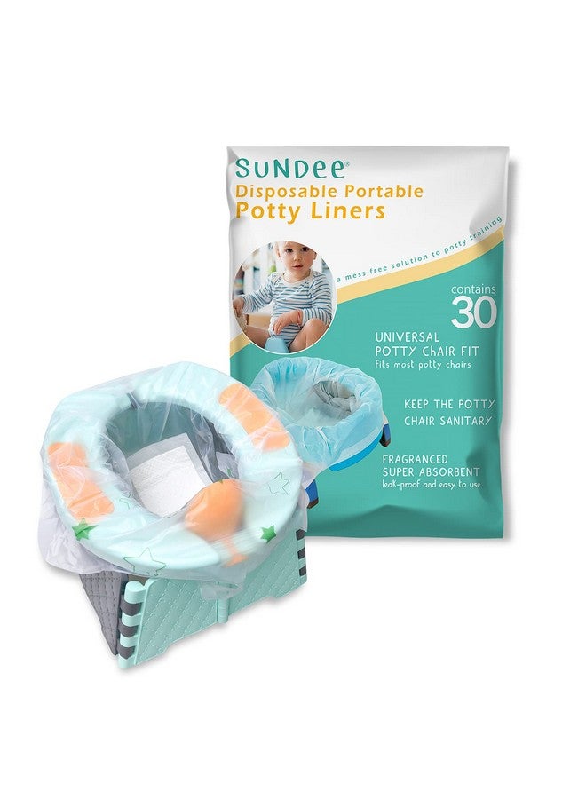 Sundee Potty Chair Liners, Portable Disposable Potty Liner Bags for Universal Potty Training Toilet Seat, Toddler Outdoors Travel Baby Toilet Liners - 30 Pack - Image 1