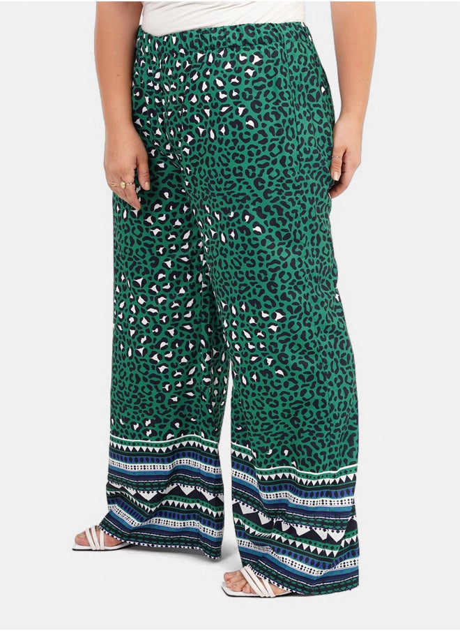 Clue Green All Over Print Pants  - Image 2
