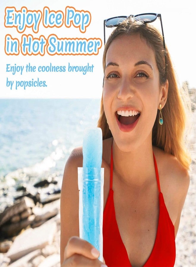 NUDFSY 101pcs Ice Popsicle Bags,Reusable Narrow Edge Design for Homemade Ice Pops, Ice Cream Moulds for Freezer Storage, Options for Frozen Treats, Includes 100 Pcs Ice Packs and 1 Pcs Funnel - Image 4