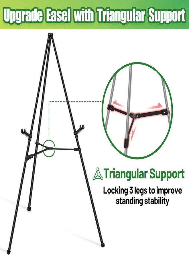 VAIIGO Easel Stand for Sign - 63" Display Easel for Wedding Sign Stand Poster Stand, Lightweight Adjustable Poster Easel for Painting, Portable Easel Stand with Carrying Bag, Black 1Pcs - Image 3