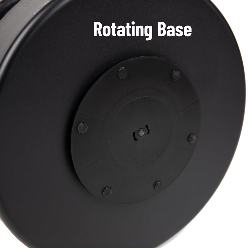 Mind Reader دوار الوجبات الخفيفة ذو الطبقتين من مايند ريدر، منظم سطح الطاولة، صينية الوجبات الخفيفة، غرفة الاستراحة، المطبخ، 14.25"L x 14.25"W x 14"H، أسود - Image 5