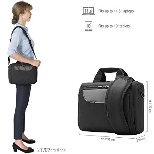 EVERKI Advance Laptop Briefcase 14.1 Inch - Business Briefcase for Men & Women, Ideal Lap Top Computer Bag for Travel, Heavy Duty Laptop Bag, Mens Lap Top Messenger Carrying Case - (EKB407NCH14) Black - Image 4