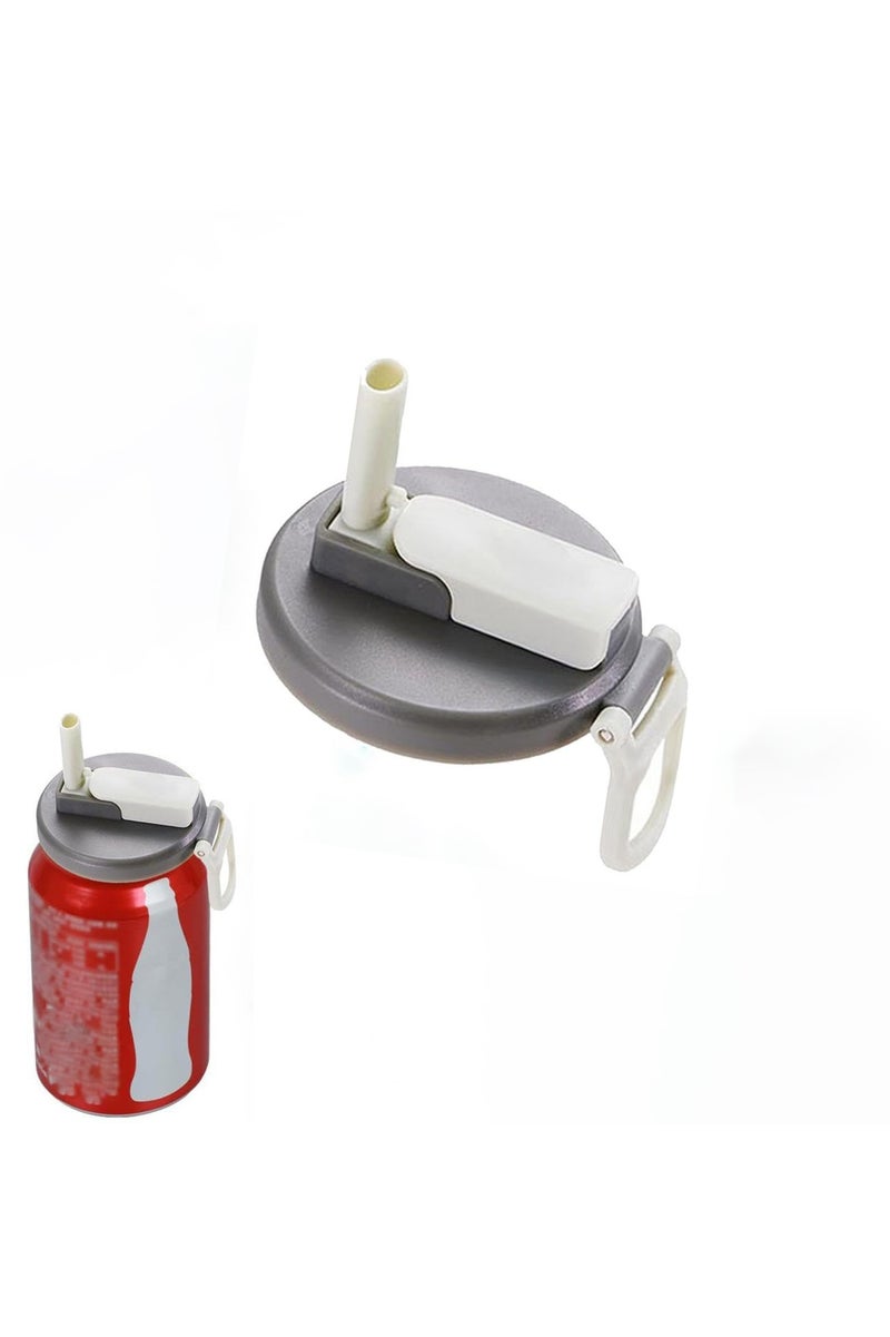 Soda Can Cover with Straw, Can Covers with Straws, Spill-Proof Soda Can Lids, Can Toppers Reusable, Drink Lid For Cans, Tins, Fizzy Drinks, Juice, Soda Water, Canned Beverages - Image 1