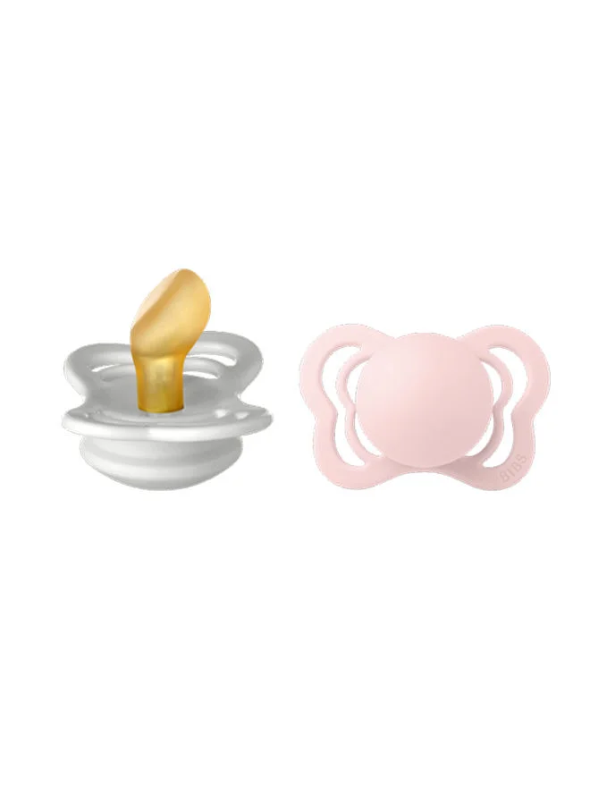 BIBS Pack of 2 Couture Latex Pacifier S1 Haze And Blossom