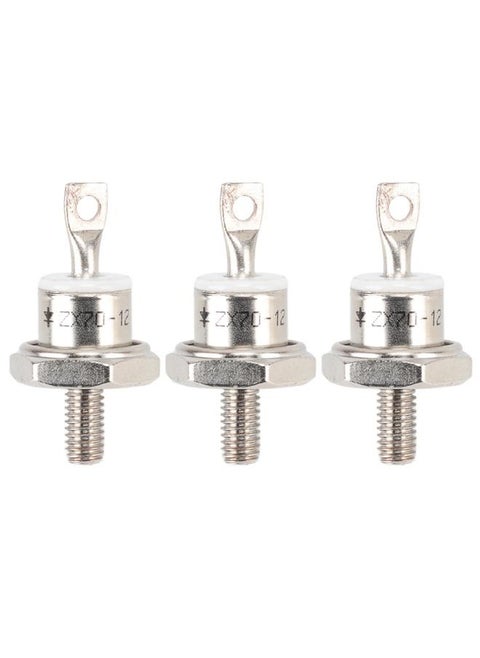 3Pcs ZX70 12 70A Diesel Generator Rectifier Diode Replacement Diesel Engine Generator Diode for Diesel Generator Parts Negative