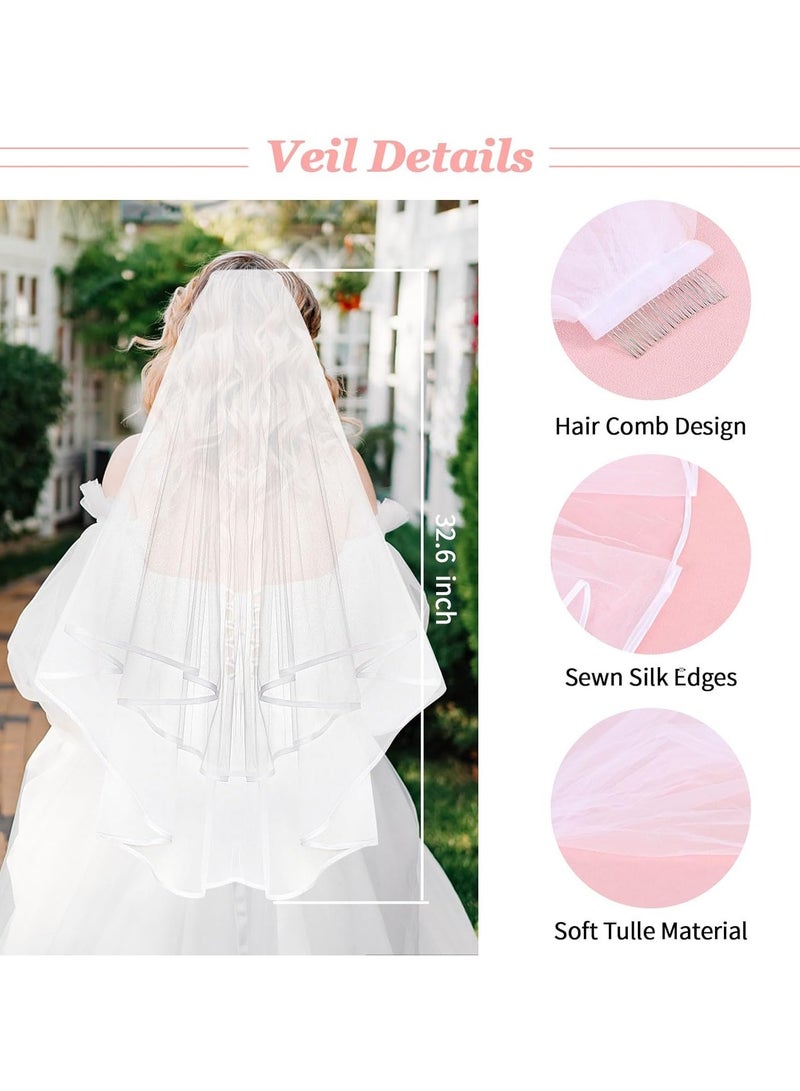 بيوينتي العروس ليكون حزام الرأس ، حزام الشعر اللؤلؤة وحجاب العروس الأبيض ، لعقد الزفاف ، دش العروس ، حفل الرفيع ، مسابقة ، عيد ميلاد ، هالوين ، عيد الحب أو غيره من المناسبات الخاصة - Image 5