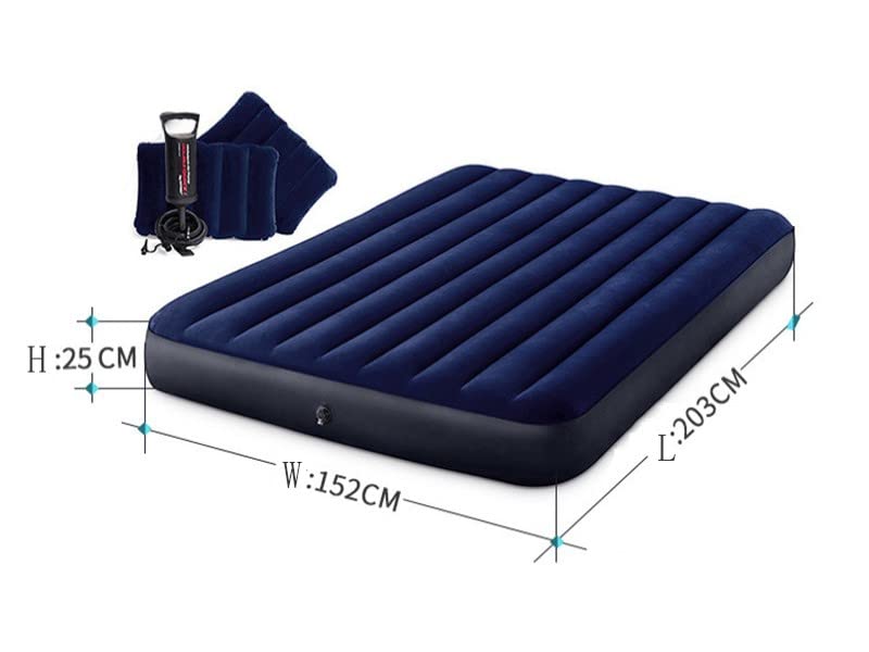 VWretails Polyvinyl Chloride (Pvc) Dura-Beam Standard Air Bed, 152 X 203 X 25 Cm + 2, Queen, Blue,Black - Image 4