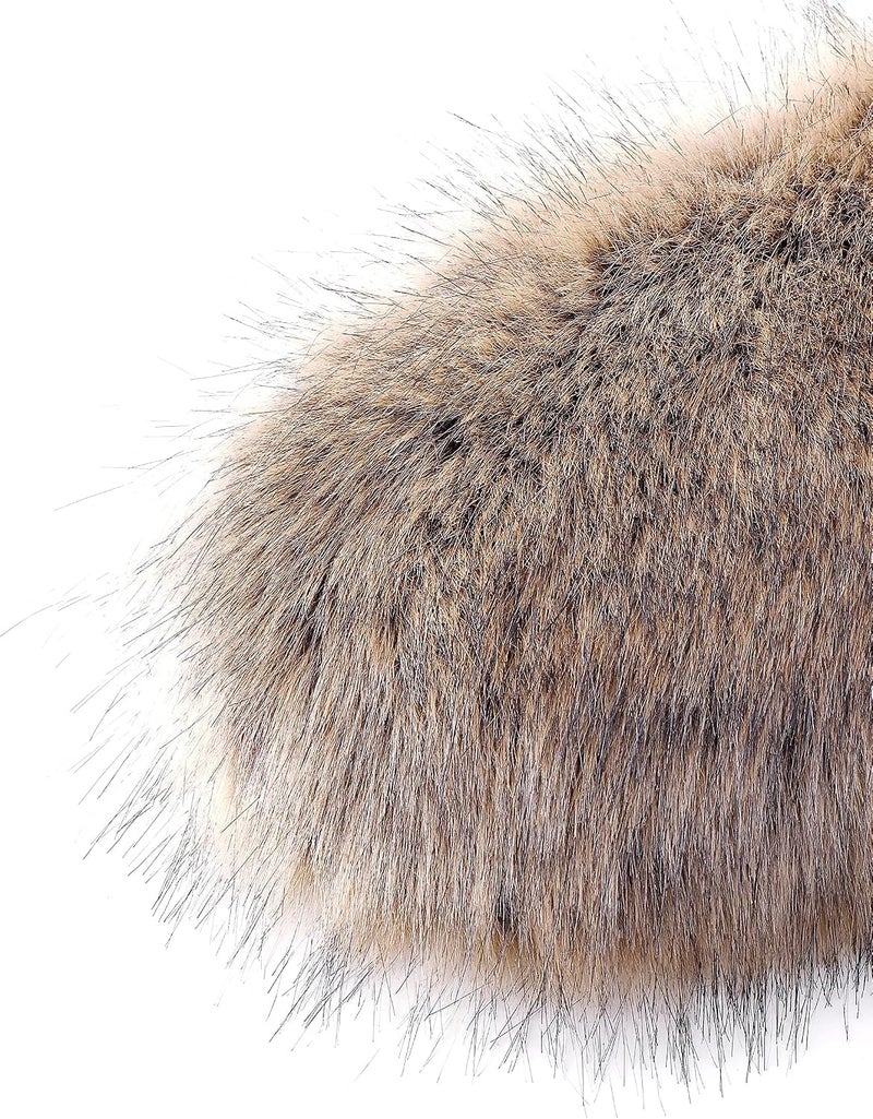 BABEYOND Women's Faux Fur Shawl Party Collar Wrap for Winter Bridal Wedding Cover Up - Raccoon - Image 5
