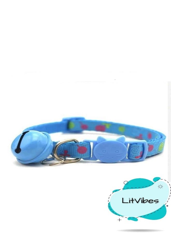 LitVibes Cat Collar Set Of 3 With Bell,Kitten Kitty & Small Dogs Soft Adjustable Collar,Safe,Breakaway For Cats And Puppies-Red,Purple,Blue (Lollipop Design),?14 cm,W_2 cm - Image 4