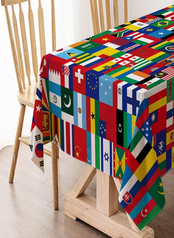 Hafangry International Flags Tablecloth for Around The World Themed Birthday Party Supply Hispanic Heritage Month Decoration Home Kitchen Dining Room Church Rectangular Table Cover (60" x 84") - Image 5