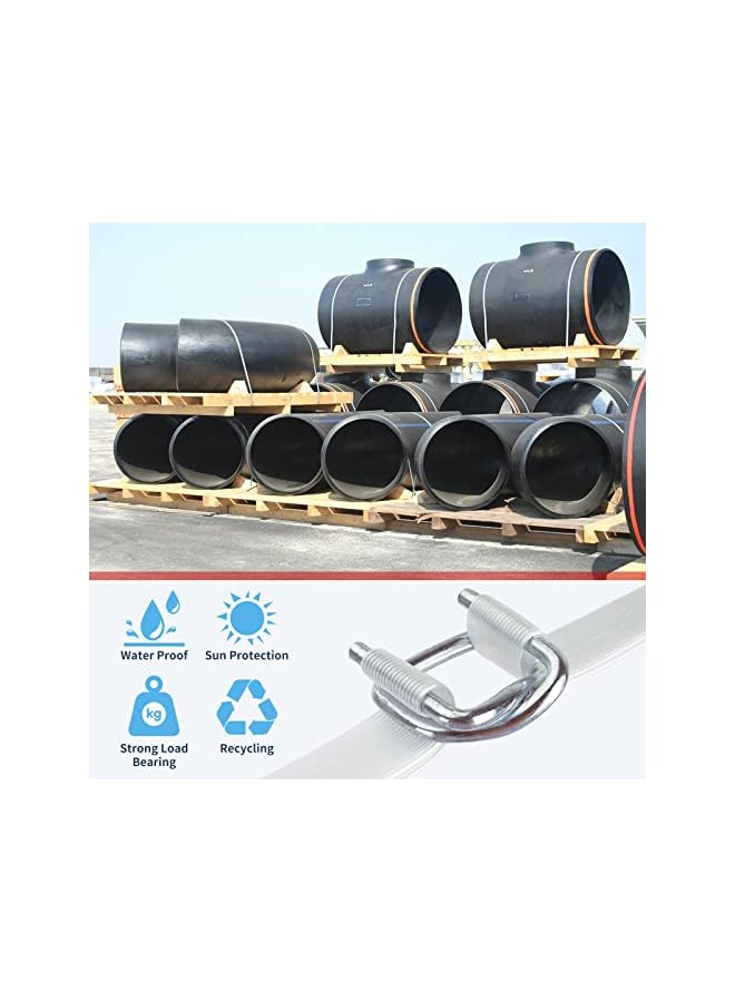 PROMASS promass Heavy Duty Polypropylene Strapping Kit for 1/2"~3/4" Strap,100 pcs Strapping Buckles and 3/4" x 820' Woven Cord Strapping Roll,2000 lbs Break Strength  - Image 5