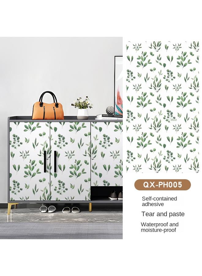 Bluejw Literary Small Fresh Retro Wallpaper Self-adhesive Ins Wind Renovation Cabinet Stickers Waterproof Moisture-proof Self-adhesive Wallpaper - Image 1