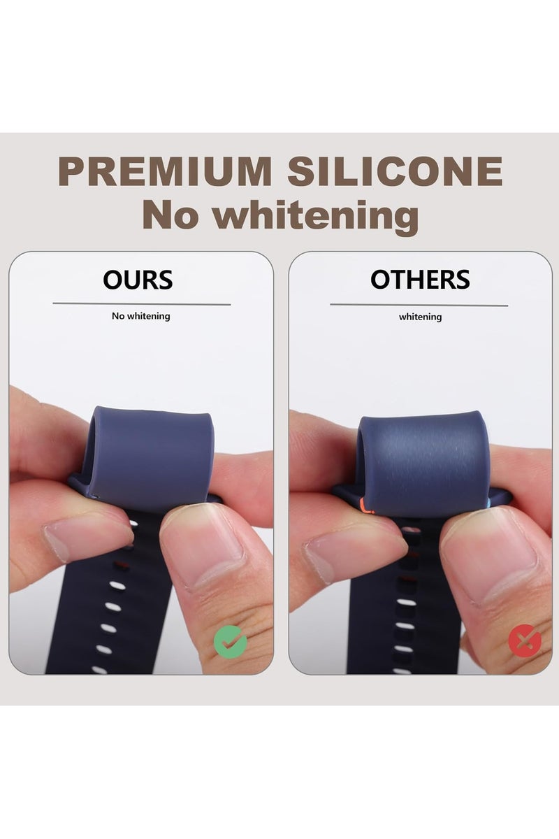 Strap for Samsung Galaxy Watch 8 40mm 44mm/8 Classic 46mm,No Gap Soft Silicone Band Waterproof Wristband for Samsung Galaxy Watch 8,Blue - Image 3