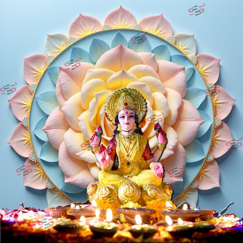 S2S Gulab Flower Backdrop Cloth for Pooja Decoration Traditional, Background Decoration Cloth | Curtain Cloth for Festival, Functions & Ceremonies - (5 x 5 Feet) (GULAB Flower) - Image 3