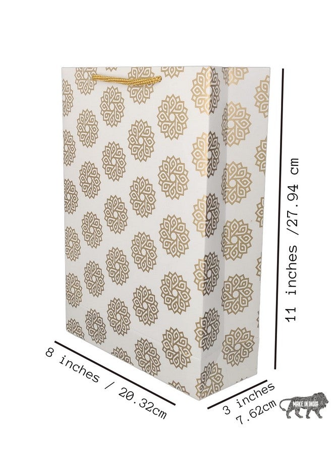 Arrow Paper Products Golden Chakras Paper Gift Bags for Return Gift, Small Presents, Weddings, Birthday, Holiday Presents (20.32x7.62x27.94 Cm, Pack of 80) - Image 5