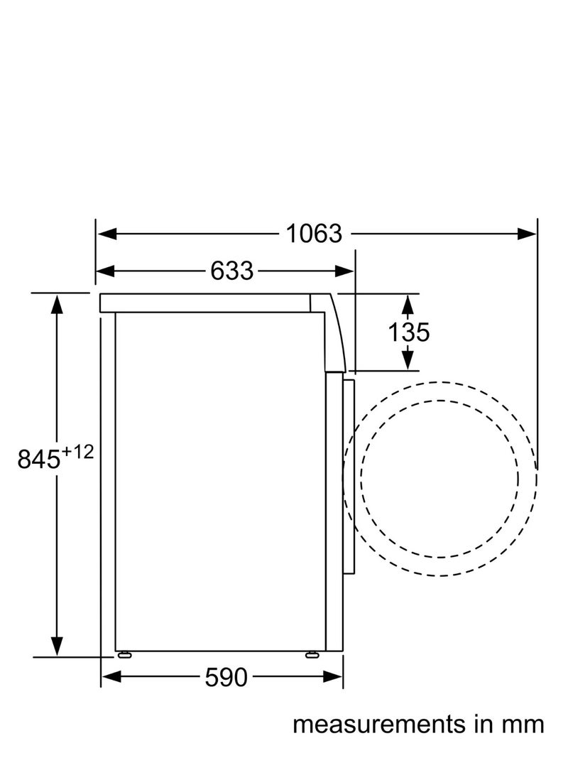BOSCH Washer Machine Front Load Series 4 Spin 1400 RPM 2300 W 7 Programs LED Display Inox 8 kg WAN282X1EG Silver - Image 5