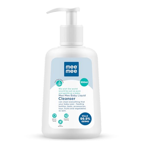 Mee Mee Liquid Cleanser 300 ml | Anti-Bacterial Formula Kills 99.9% Germs | For Bottles, Nipples, Accessories, Toys, Fruits & Vegetables | Alcohol-Free, Dermatologically Tested - Image 1