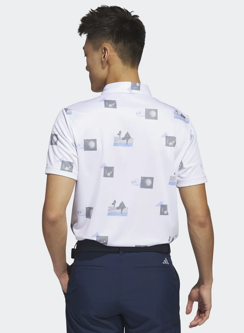 Adidas Allover Print Polo