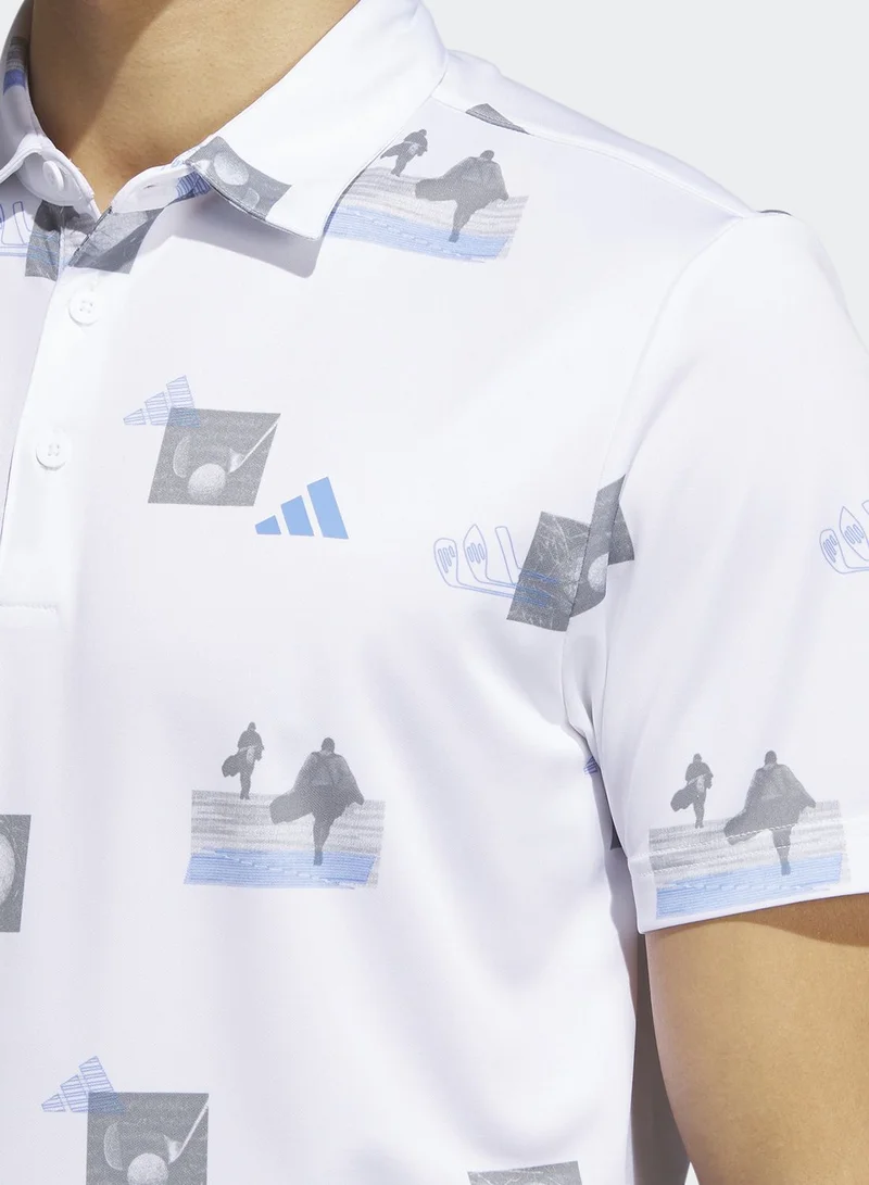 Adidas Allover Print Polo