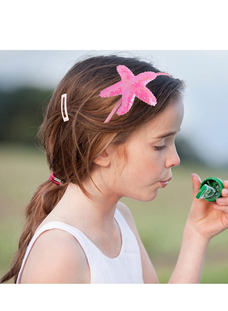 إسكدنيا Sequin Glitter Headbands, 8 Pieces Colorful Mermaid Shiny Headband, Starfish Sequins Glitter Hair Accessories for Women Girls Kids Birthday Party Favors Decoration Supplies Gift - Image 3