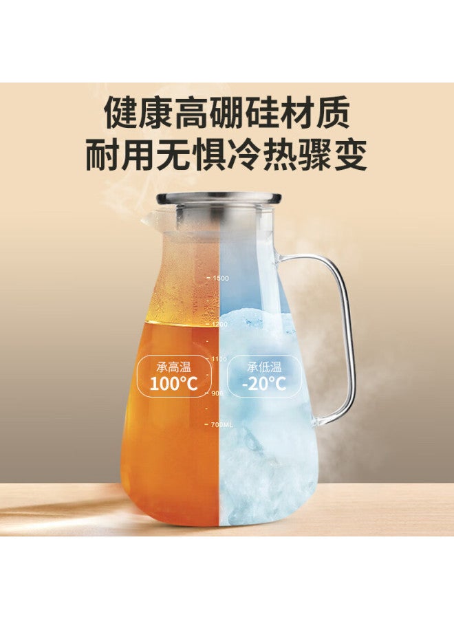 Tianxi Cold Water Pitcher Wedding Home Large Capacity Water Pitcher Set Cold Water Cup Water Pitcher Tea Pot Glass Cup 2.2l - Image 3