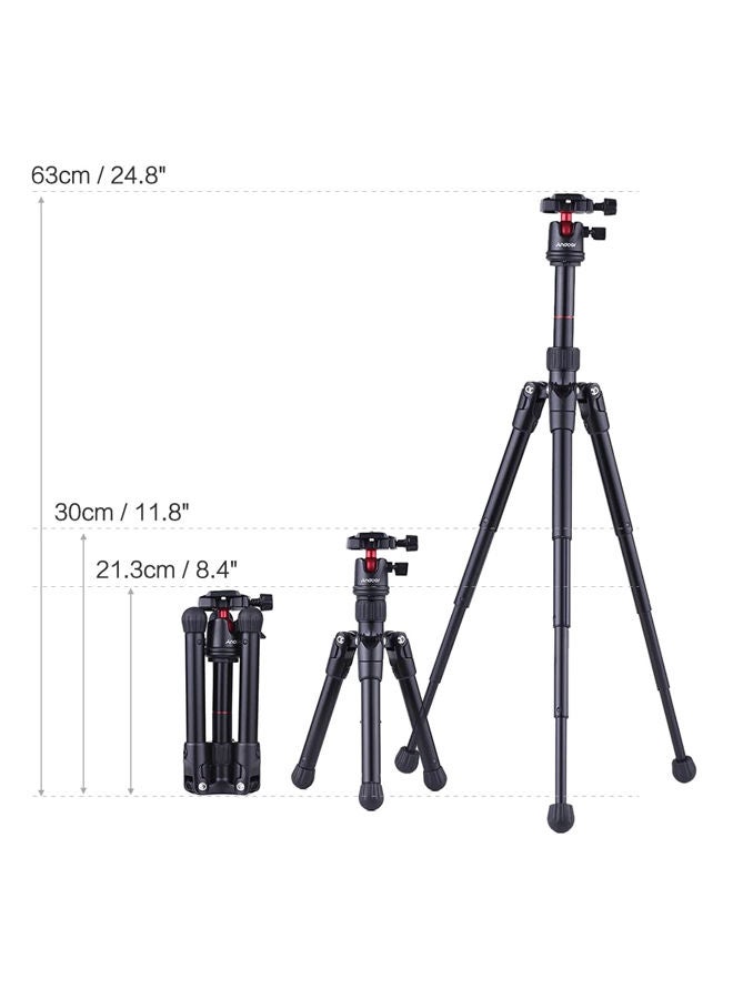 NIBEMINENT Tabletop Tripod Stand With Ball Head Quick Release Plate 21x11.3cm Black/Red/White - Image 4
