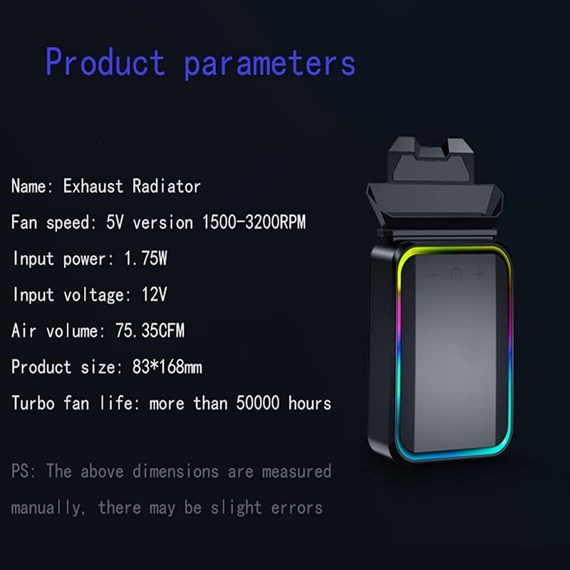 كاست ويف مروحة تبريد محمولة للابتوب بمنفذ USB مع سرعة قابلة للتعديل، مروحة تبريد خارجية لسحب الهواء للابتوب المحمول، تصميم نحيف وهادئ، تبديد فعال للحرارة لأجهزة الابتوب - Image 5