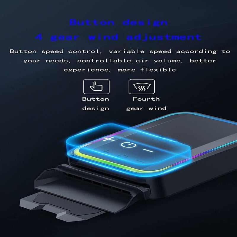 كاست ويف مروحة تبريد محمولة للابتوب بمنفذ USB مع سرعة قابلة للتعديل، مروحة تبريد خارجية لسحب الهواء للابتوب المحمول، تصميم نحيف وهادئ، تبديد فعال للحرارة لأجهزة الابتوب - Image 2
