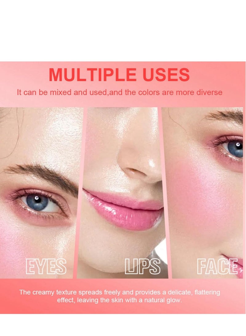 Milk 4PCS Milk Jelly Blush Stick,Milk Jelly Tint,Makeup Jelly Tint Set,Cooling Water Jelly Tint,Sheer Lip&Cheek Stain,Moisturize Blusher Stick,Lip Tint Stain,Milk Cream Blush,Blushers for Cheeks Make Up - Image 4