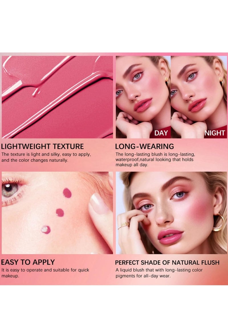 Milk 4PCS Milk Jelly Blush Stick,Milk Jelly Tint,Makeup Jelly Tint Set,Cooling Water Jelly Tint,Sheer Lip&Cheek Stain,Moisturize Blusher Stick,Lip Tint Stain,Milk Cream Blush,Blushers for Cheeks Make Up - Image 5