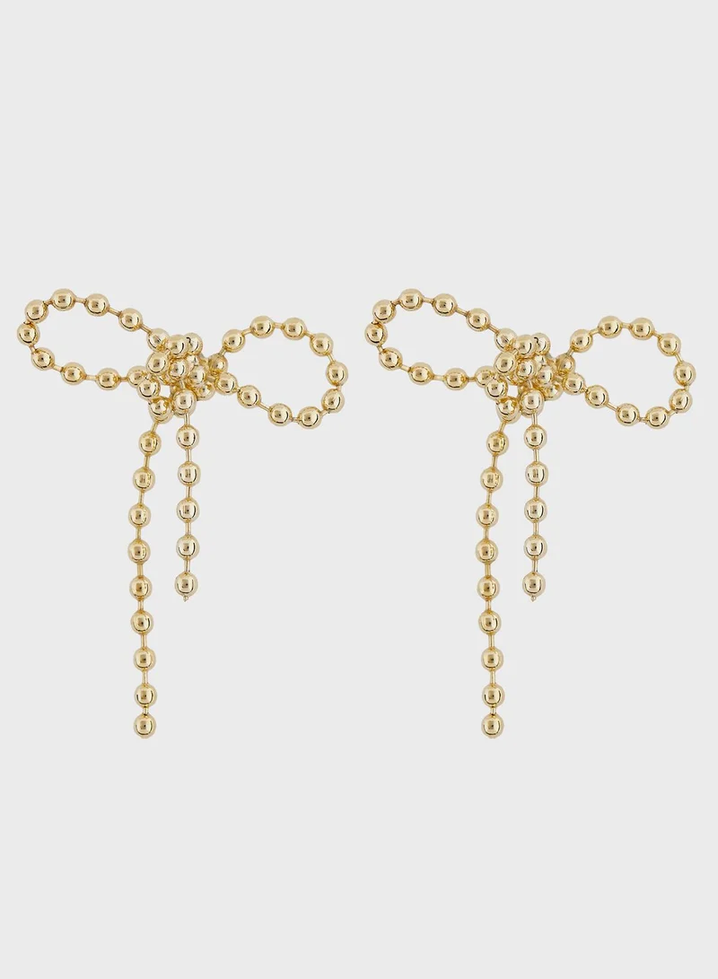 جينجر Statement Bow Earrings