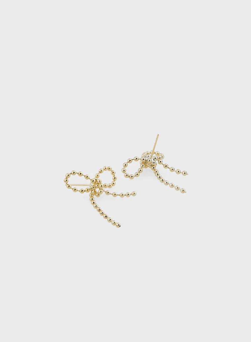 جينجر Statement Bow Earrings
