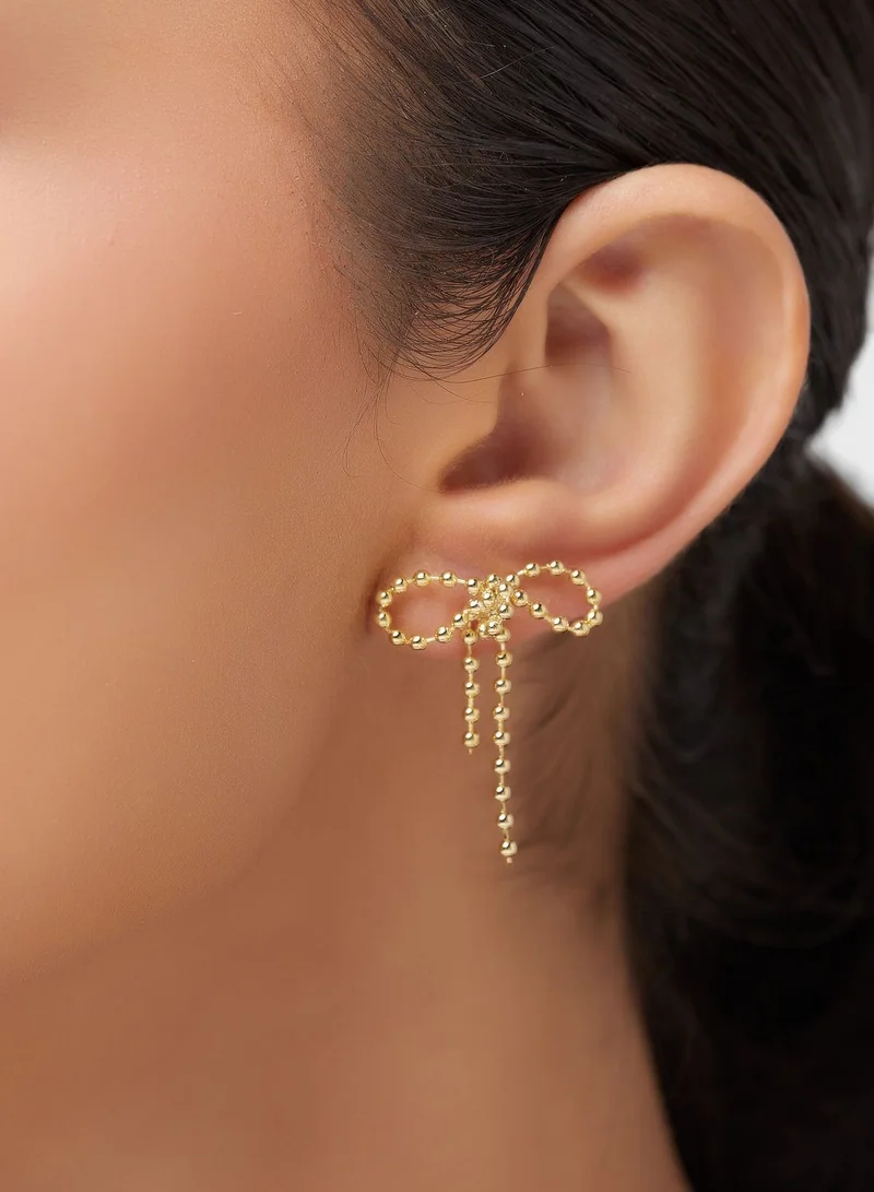 جينجر Statement Bow Earrings