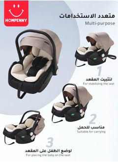 Hompenny Multi-Functional Lightweight Infant Car Seat – Ergonomic Design for Comfort, Three-Point Safety Belt, Suitable for Babies 0-15 Months  - Image 2