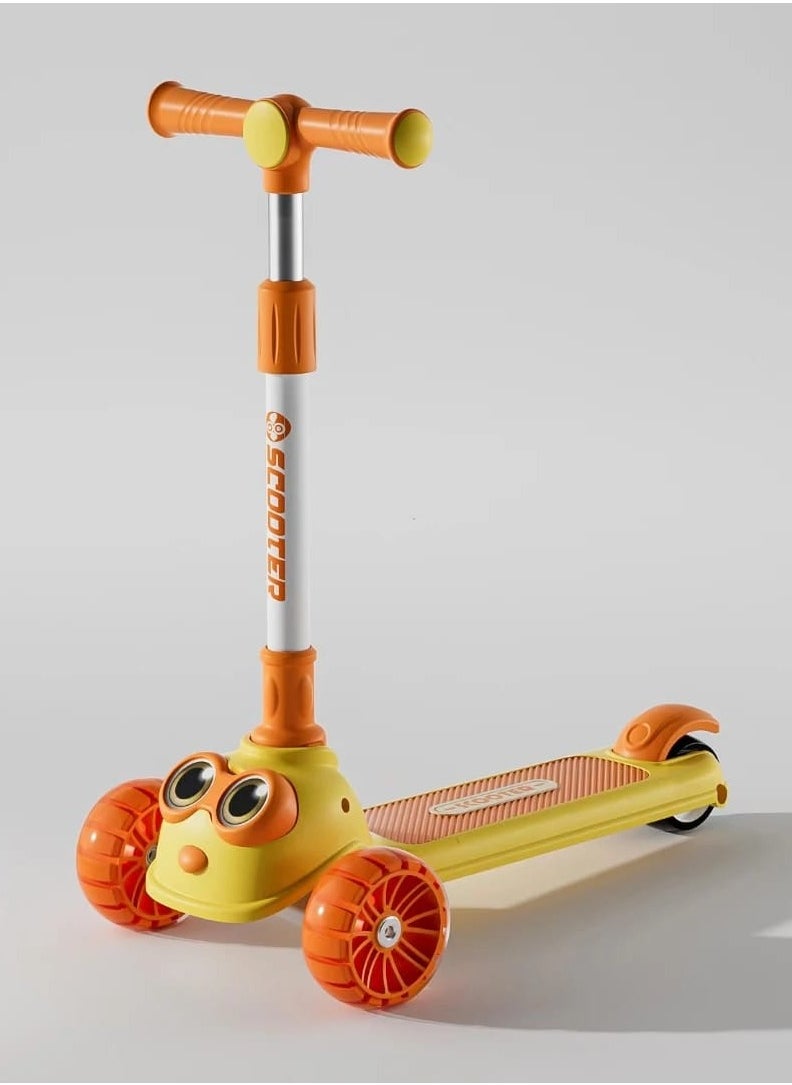 Generic Fun and colorful three-wheeled children's scooter 